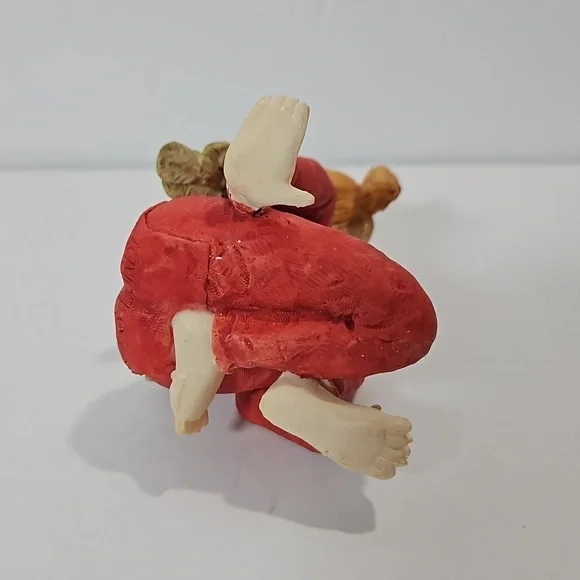 House of Lloyd Christmas Around the World VTG Pajama Angel 2 Piece Red Brown - Picture 6 of 9